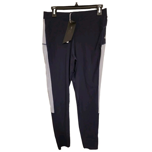 Zara Athleticz Pants - Zara Athleticz Womens Navy Blue Colorblock Running Leggings Pockets  XL